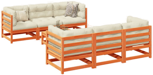 Vidaxl Hagesofasett 7 deler