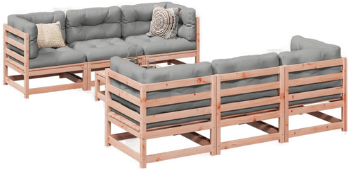 Vidaxl Hagesofasett 7 deler