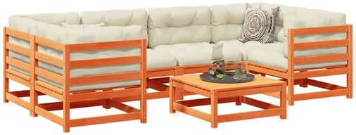 Vidaxl Hagesofasett 7 deler