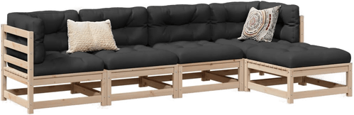 Vidaxl Hagesofasett 5 deler