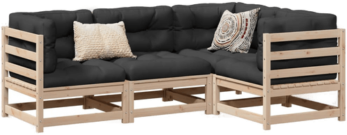Vidaxl Hagesofasett 4 deler