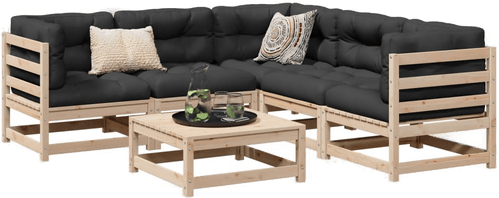 Vidaxl Hagesofasett 6 deler