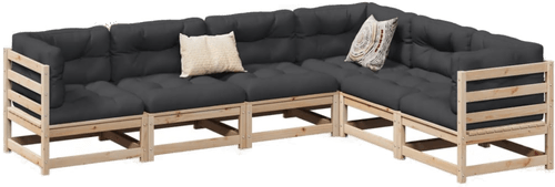 Vidaxl Hagesofasett 6 deler