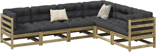 Vidaxl Hagesofasett 6 deler