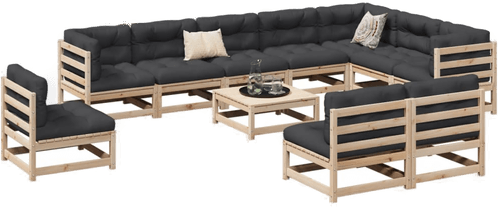 Vidaxl Hagesofasett 11 deler