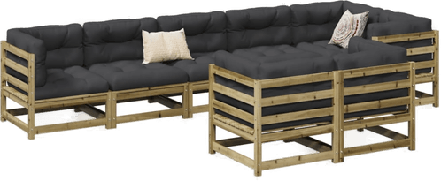 Vidaxl Hagesofasett 8 deler