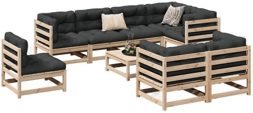 Vidaxl Hagesofasett 9 deler