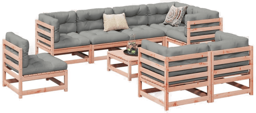 Vidaxl Hagesofasett 9 deler