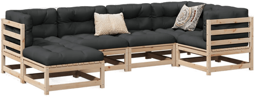 Vidaxl Hagesofasett 6 deler