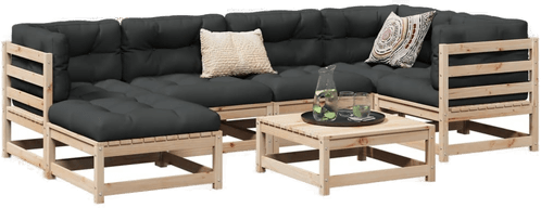 Vidaxl Hagesofasett 7 deler