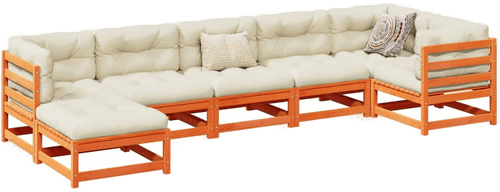 Vidaxl Hagesofasett 7 deler