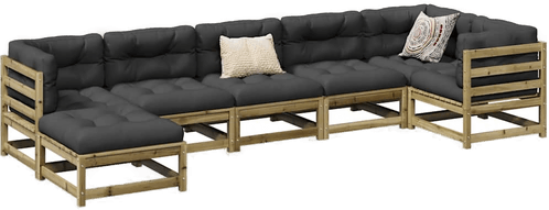 Vidaxl Hagesofasett 7 deler