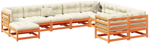 Vidaxl Hagesofasett 10 deler