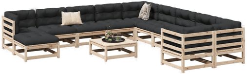Vidaxl Hagesofasett 12 deler