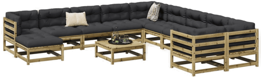 Vidaxl Hagesofasett 12 deler