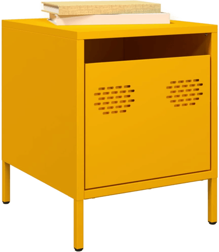 Vidaxl Nattbord 2 stk sennepsgul 35x39x43,5 cm