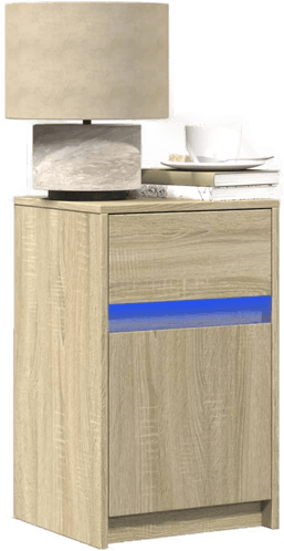 Vidaxl Nattbord med LED 2 stk