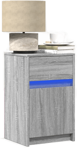 Vidaxl Nattbord med LED 2 stk