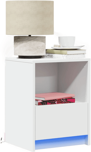 Vidaxl Nattbord med LED 2 stk