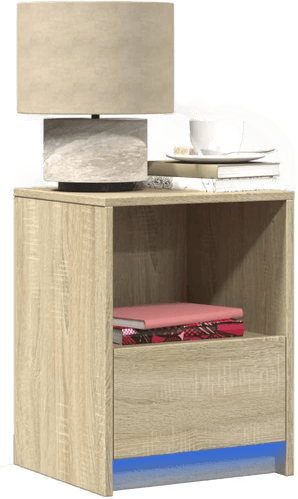 Vidaxl Nattbord med LED 2 stk