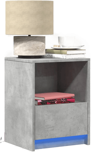 Vidaxl Nattbord med LED 2 stk