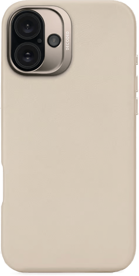 Decoded Leather Backcover iPhone 16 Plus Grå