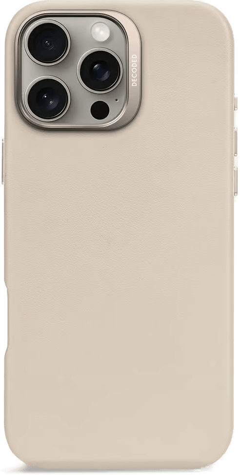Decoded Leather Backcover iPhone 16 Pro Max Grå