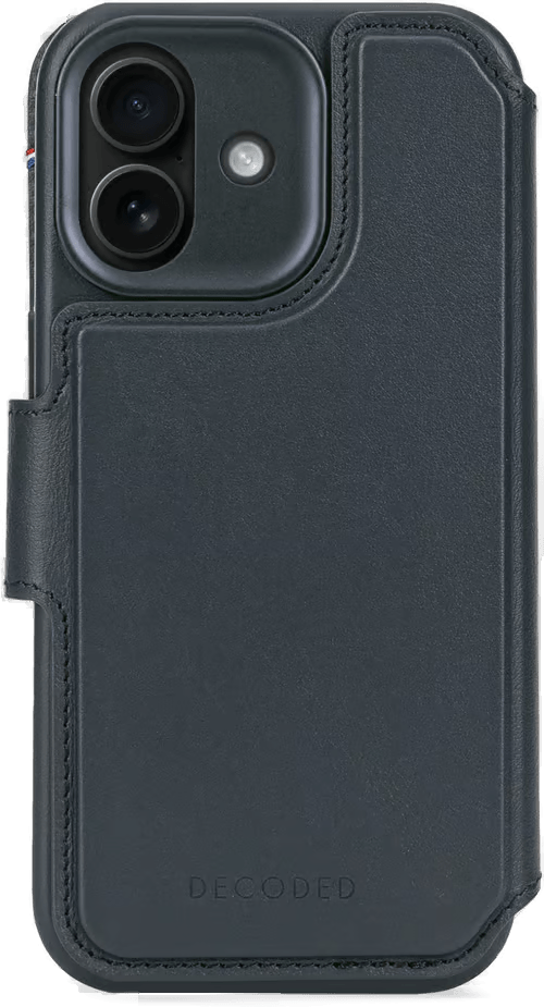Decoded Leather Detachable Wallet iPhone 17 Marineblå