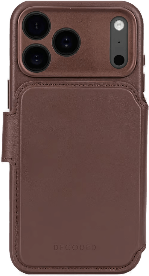 Decoded Leather Detachable Wallet iPhone 17 Pro Brun