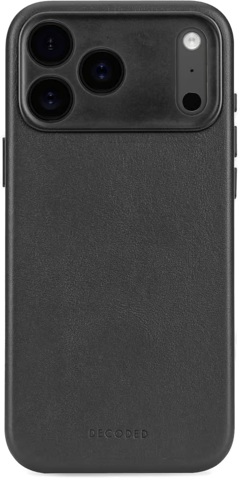 Decoded Leather Backcover iPhone 17 Pro Max Svart