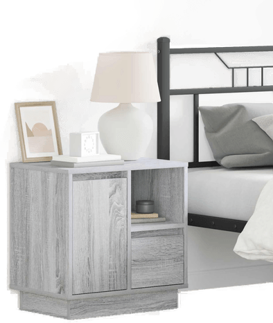 Vidaxl Nattbordskap Grå 50 x 34,5 x 50 cm