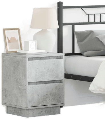 Vidaxl Nattbordskap 2 pcs Betonggrå