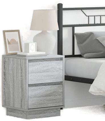 Vidaxl Nattbordskap 2 stk Grå