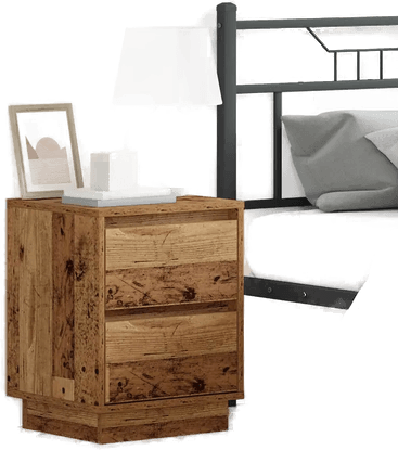 Vidaxl Nattbordskap Gammelt tre