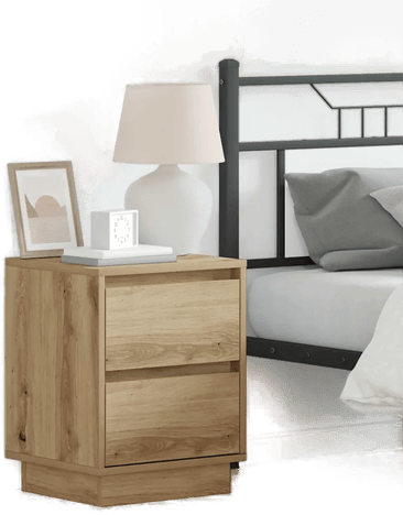 Vidaxl Nattbordskap 2 pcs Artisan Eik