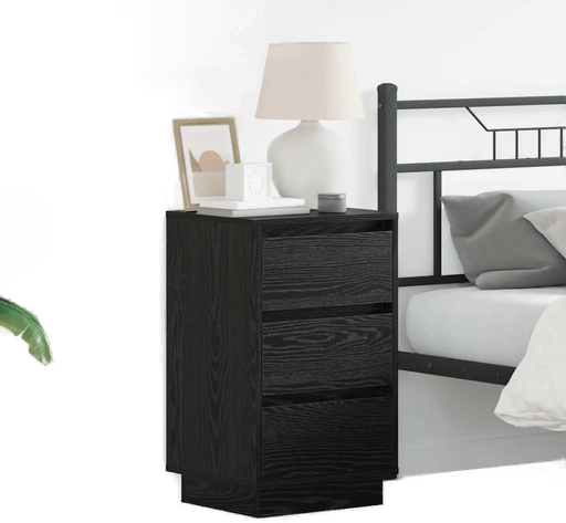 Vidaxl Nattbordskap Svart Eik