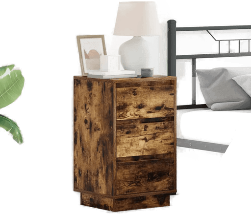 Vidaxl Nattbordskap Røkt eik