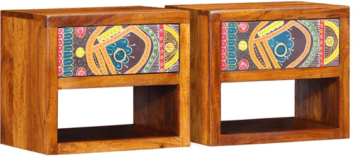 Vidaxl Nattbordskap 2 stk Brun