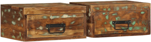 Vidaxl Veggmonterte nattbord 2 stk