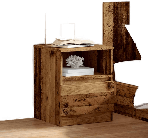 Vidaxl Nattbord gammelt tre 40x40 cm