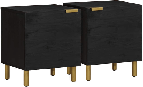 Vidaxl Nattbord 2 stk svart 40x33 cm