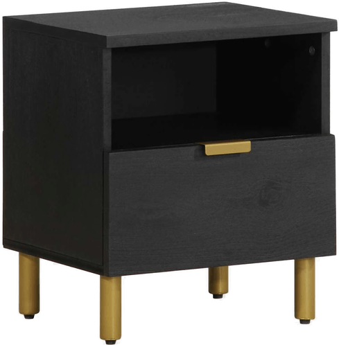 Vidaxl Nattbord svart 40x33 cm