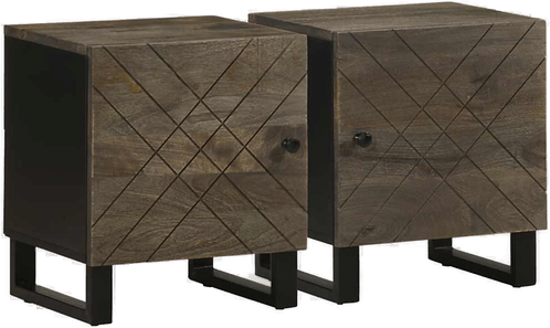 Vidaxl Nattbord 2 stk svart 40x33 cm