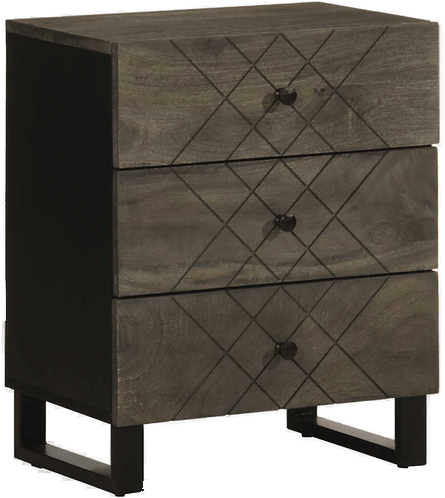 Vidaxl Nattbord svart 50x33 cm