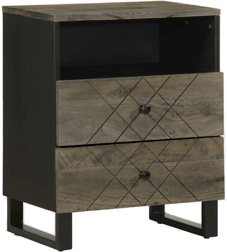 Vidaxl Nattbord svart 50x33 cm