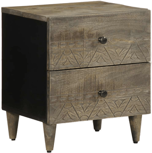 Vidaxl Nattbord lysegrå 40x33 cm