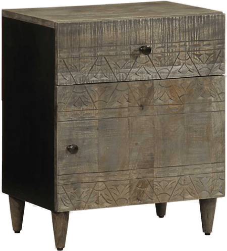 Vidaxl Nattbord lysegrå 50x33x60 cm