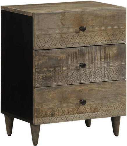 Vidaxl Nattbord lysegrå 50x33x60 cm