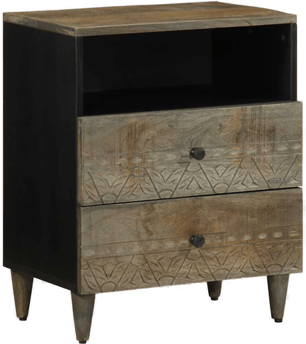 Vidaxl Nattbord lysegrå 50x33x60 cm