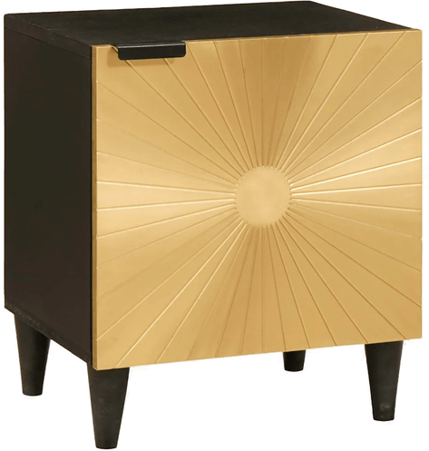 Vidaxl Nattbordskap Svart og Gull
